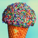 Free Rainbow Sprinkle Ice Cream Cone | By Pink Sherbet