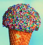 Free Rainbow Sprinkle Ice Cream Cone | By Pink Sherbet